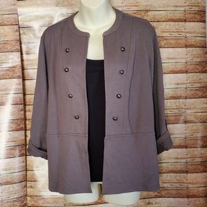 Maurices military style open jacket size XL